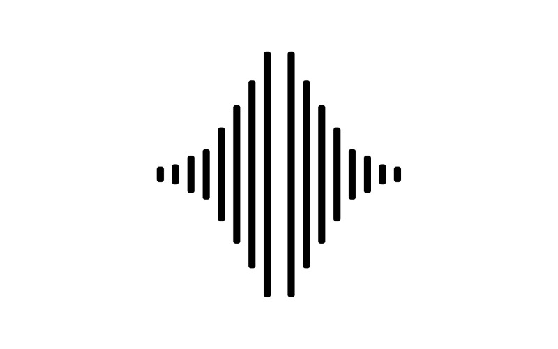 均衡器波音乐声音标志符号矢量 V22