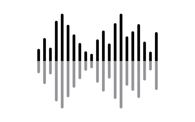 Logo di vettore di musica icona modello equalizzatore Design Logo V16
