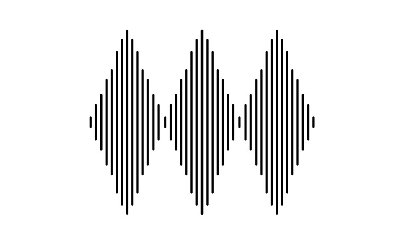 Музика векторний логотип значок еквалайзера шаблон дизайну логотипу V18