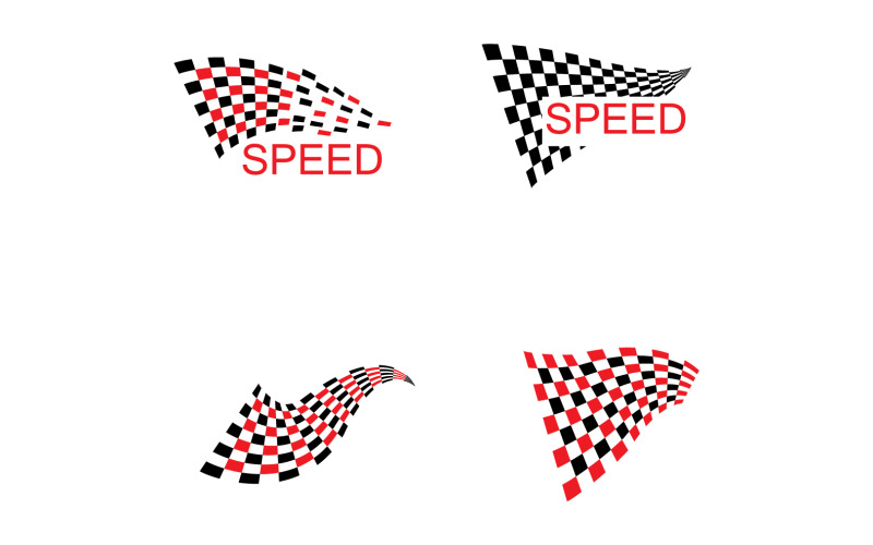 Race Flag Start Vector Logo Szablon V10