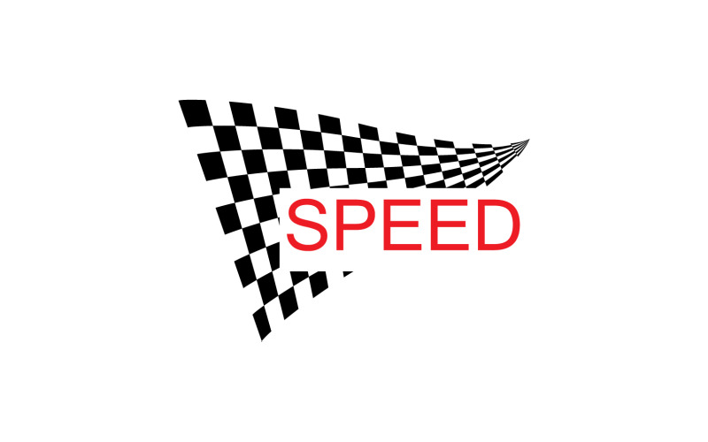 Race Flag Start Vector Logo Szablon V2