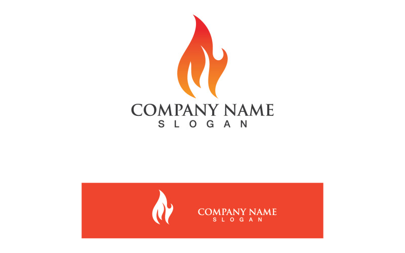 Fire Flame Ho Burn Logo en symbool Vector V6