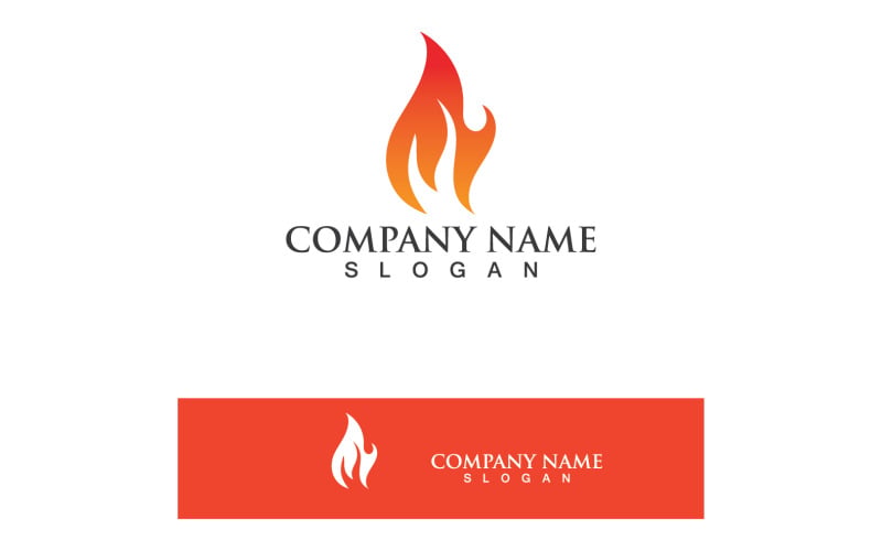 Fire Flame Ho Burn logotyp och symbolvektor V6