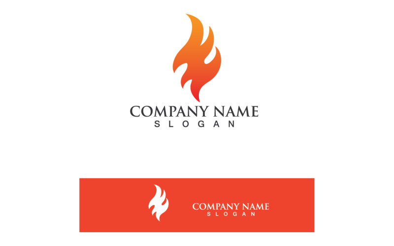 Логотип Fire Flame Ho Burn и вектор символов V5