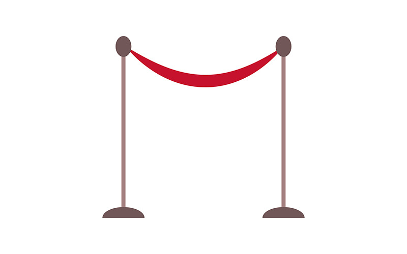 Müze sergi payanda yarı düz renk vektör nesnesi