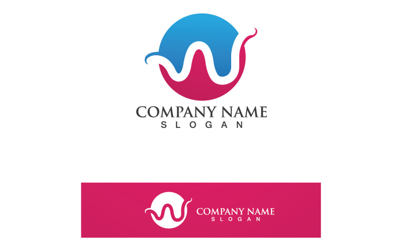 Элемент вектора логотипа W Business Letter V1