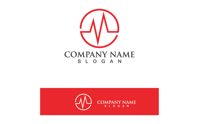 Pulse Line en Heart Beat Hospital Logo V5