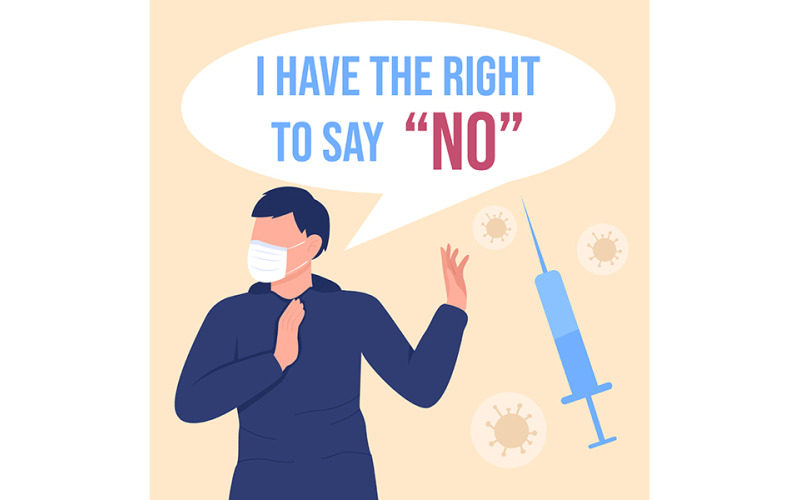 Vaxxer karşıtı sosyal medya gönderisi maketi