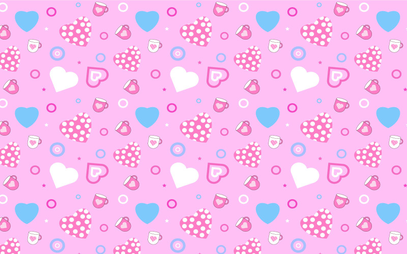 Design de vetor de padrão de amor lindo