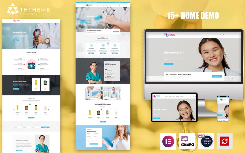 Health Pharma – Elementor 药店和诊所 WordPress 主题