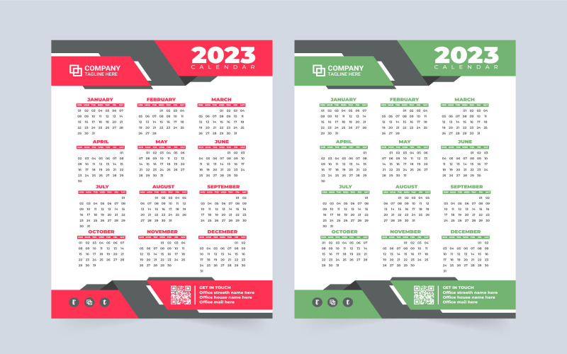 2023 бізнес календар вектор дизайн