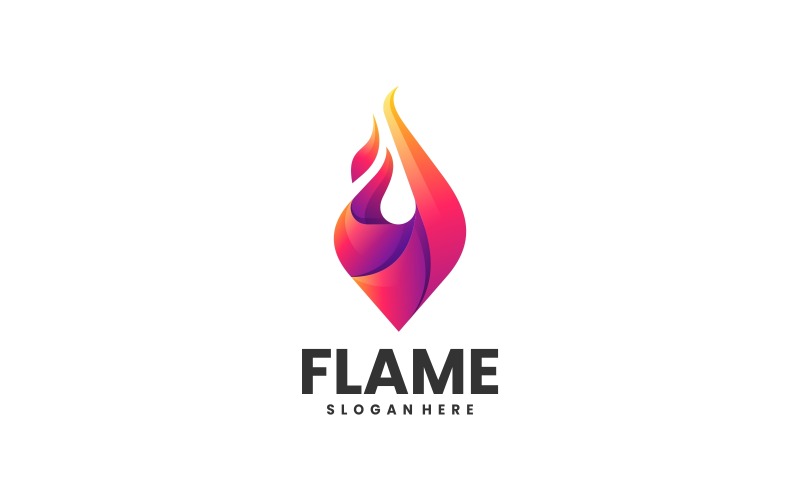 Buntes Logo mit Flammenverlauf 1