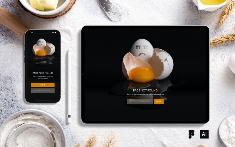 404-Fehler | Landing-Page-Template-Design