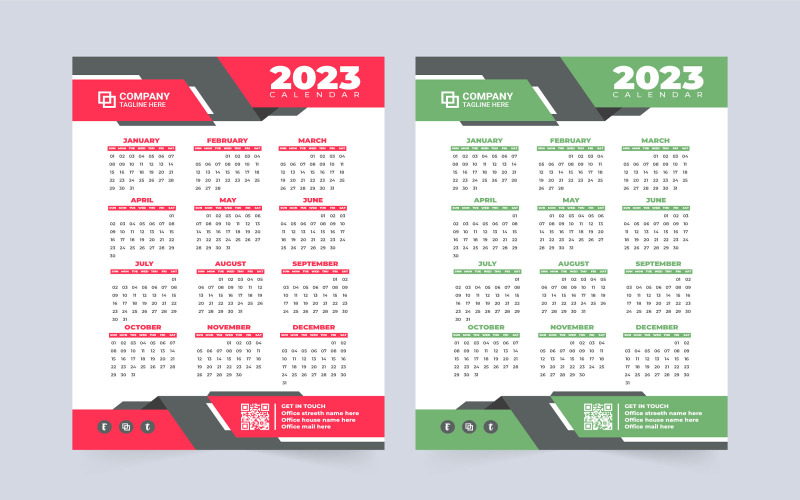 2023 kalendarz biznesowy wektor projekt