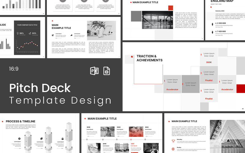 Pitch Deck modello Design in PowerPoint