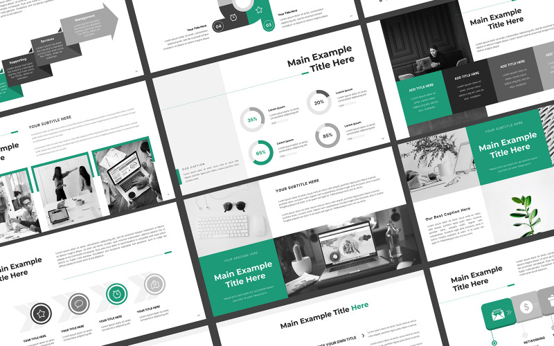 Progettazione del modello di presentazione del business plan in Keynote