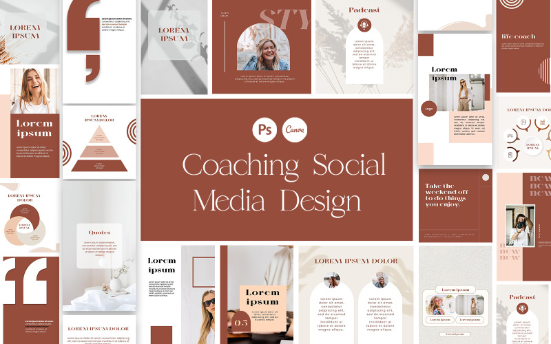 Sjabloon voor sociale media | Voor coaching