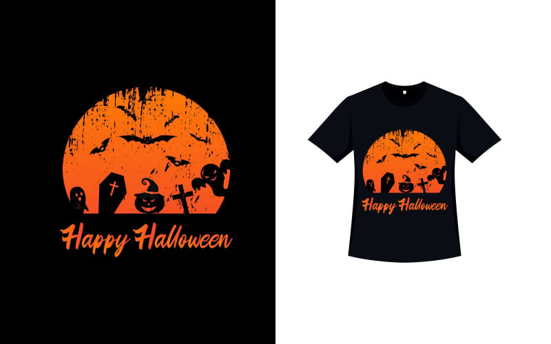 Strašidelný design trička pro Halloween