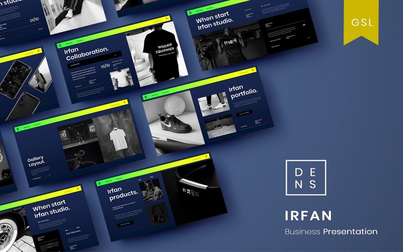 Irfan - Plantilla de diapositiva de Google de negocios