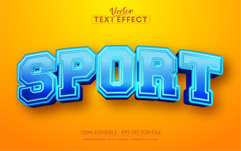Спорт - редактируемый текстовый эффект, баскетбольный и командный стиль текста, графическая иллюстрация