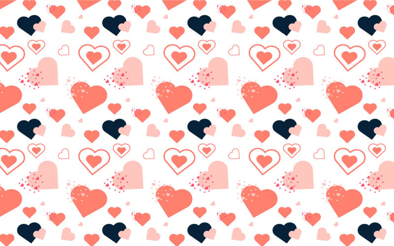 Abstract love pattern decoration vector