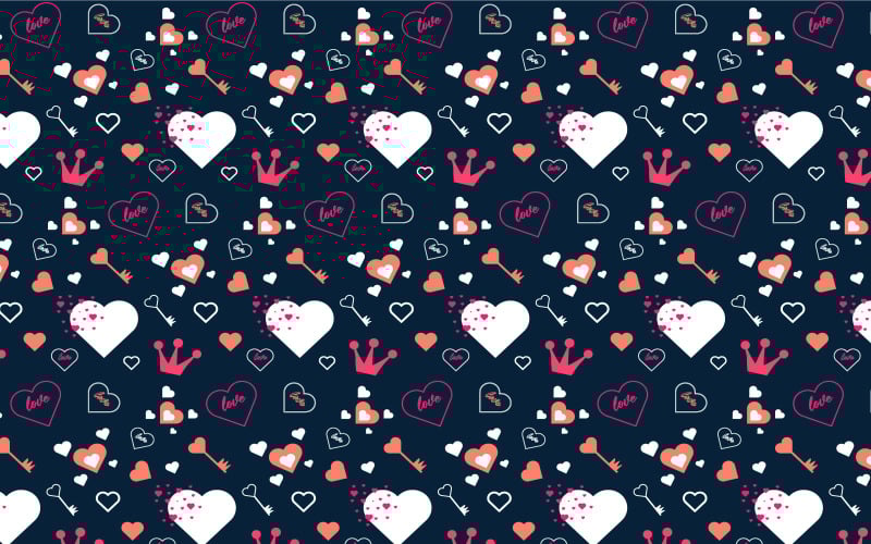 Abstracte liefde vorm patroon decoratie