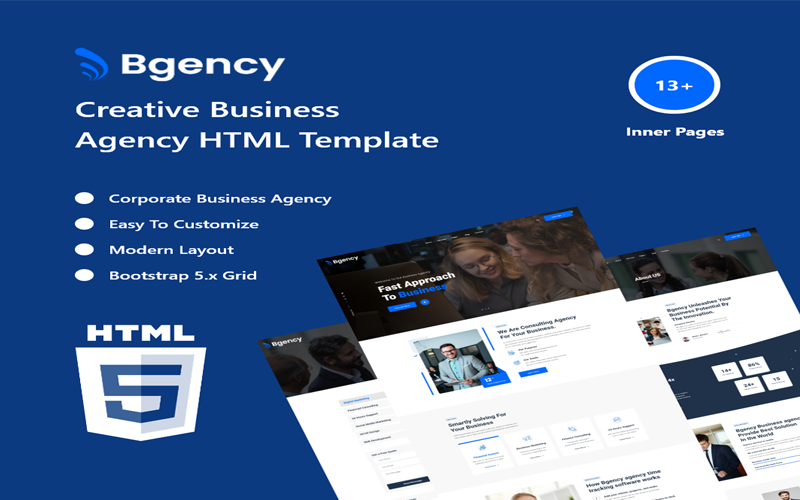 Bgency - Plantilla HTML de agencia de negocios creativos