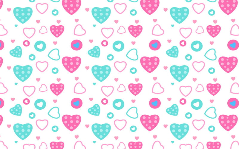 Decoração de padrão de amor com corações