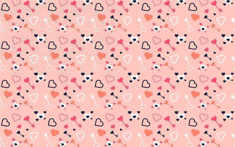 Hermoso vector de patrón de amor sin costuras