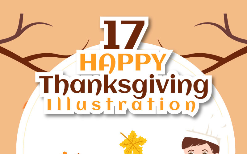 17 Illustrazione felice del Ringraziamento