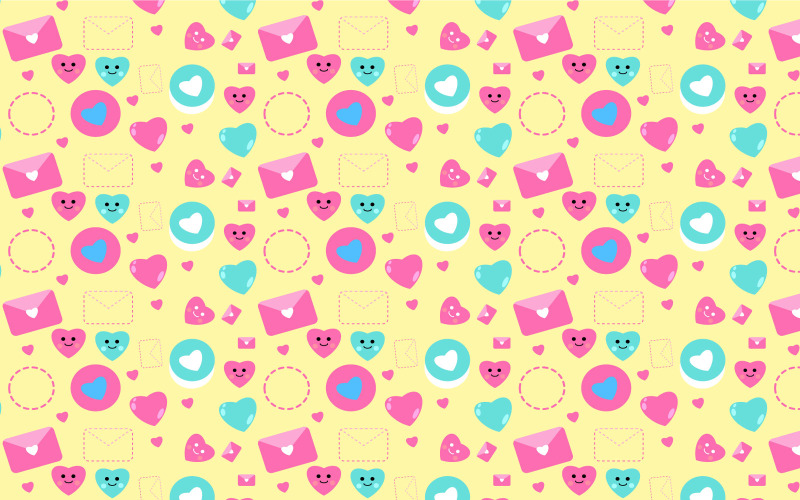 Modèle d'amour minimal pour la saint valentin