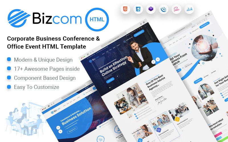 Bizcom - 企业商务办公活动 HTML 模板