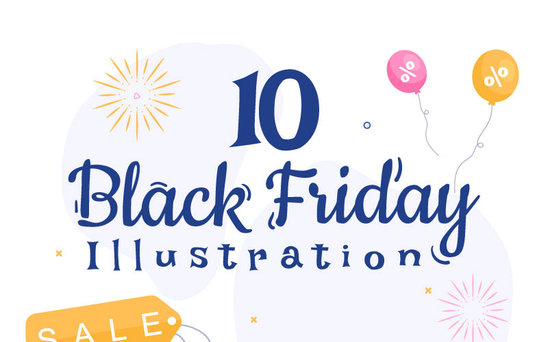 10 Black Friday geeft grote kortingsillustratie