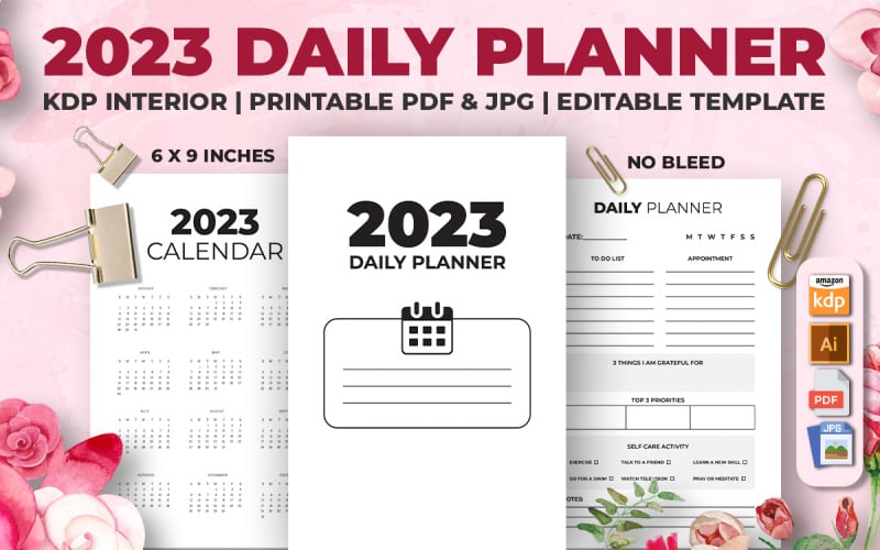 2023 Daily Planner KDP Interior