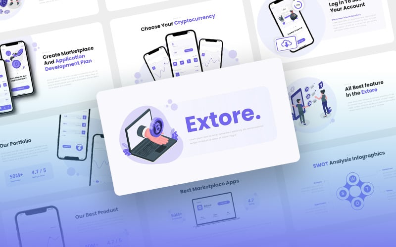 Extore - Mobile App & SAAS PowerPoint Template