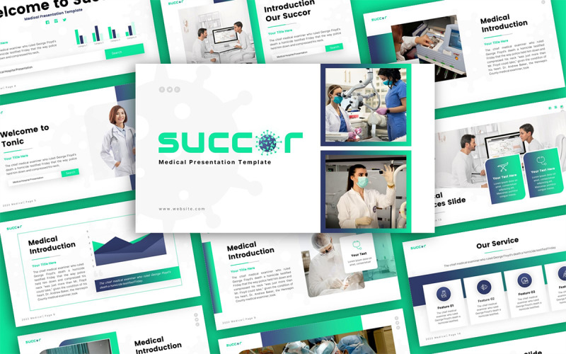 Succor Medical Multipurpose PowerPoint prezentační šablona