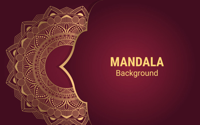 Patrón de arabesco de lujo estilo islámico Mandala