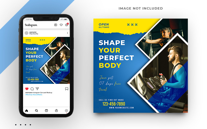 Sports And Fitness And Gym Social Media Post Banner Template Design Sports And Fitness And Gym Social Media Post Banner Template Design