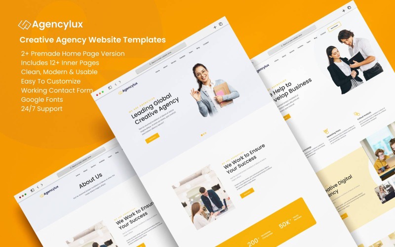 Agencelux - шаблони сайтів креативних агентств