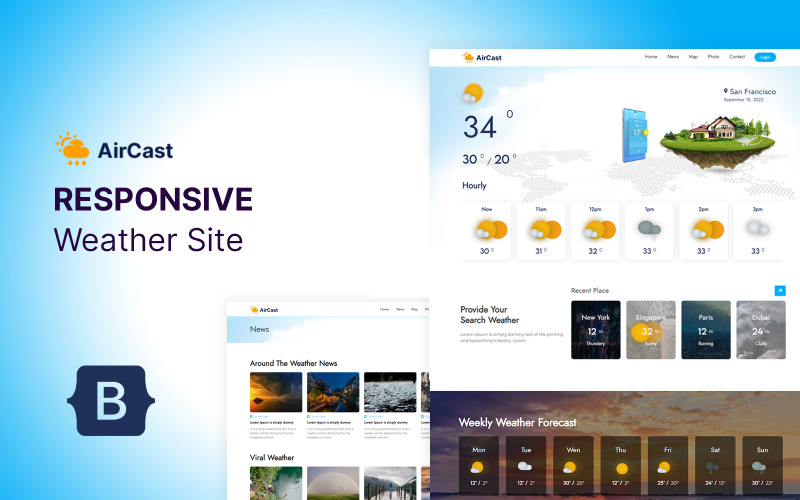 Weather site Templates 13 Best Weather Forecast  Themes