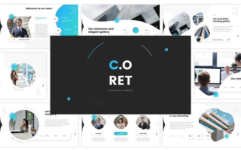 Coret – корпоративний шаблон Keynote