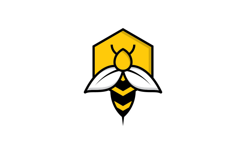 Honingbij dier logo vector V1