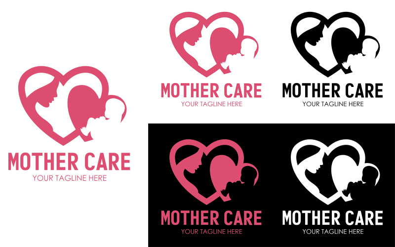 Hastaneler, Anne Laboratuvarları ve Daha Fazlası İçin Anne Bakım Logosu