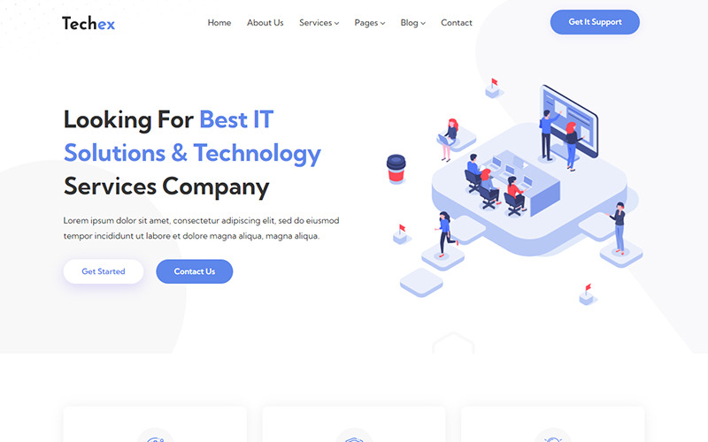 Techex – шаблон веб-сайту про ІТ-рішення та технології