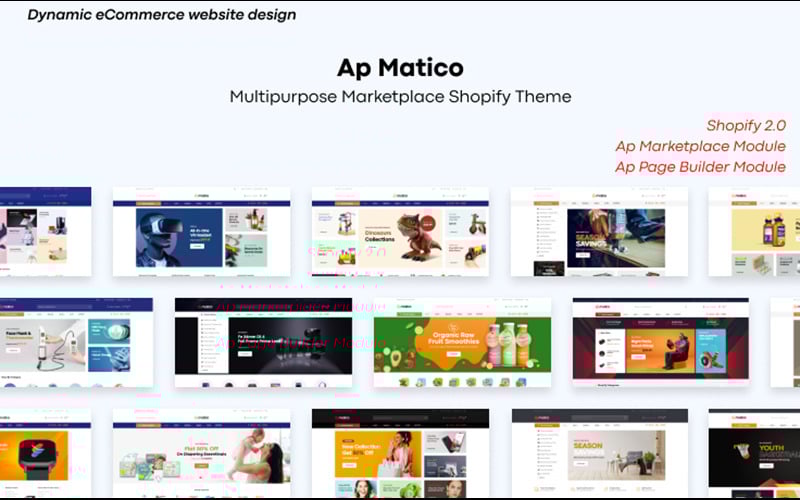 TM Matico - Shopify-Theme für den Mehrzweck-Marktplatz