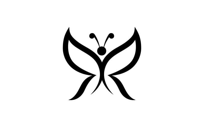 Butterfly logotyp mall. Vektor illustration. V1