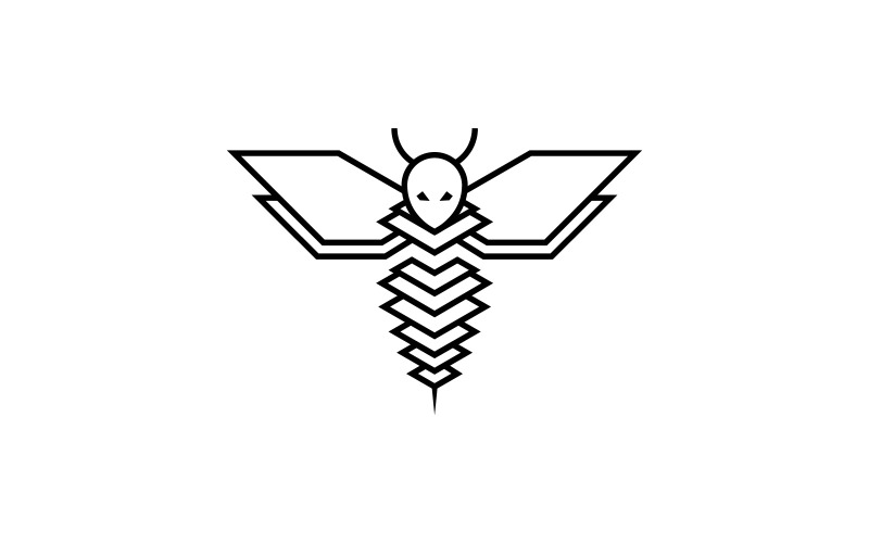 Honingbij dier logo vector V3