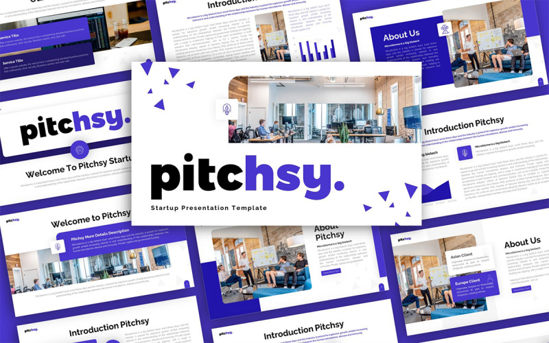 Pitchsy Startup Plantilla de presentación de PowerPoint multipropósito
