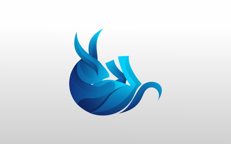 szablon logo gradacji królika