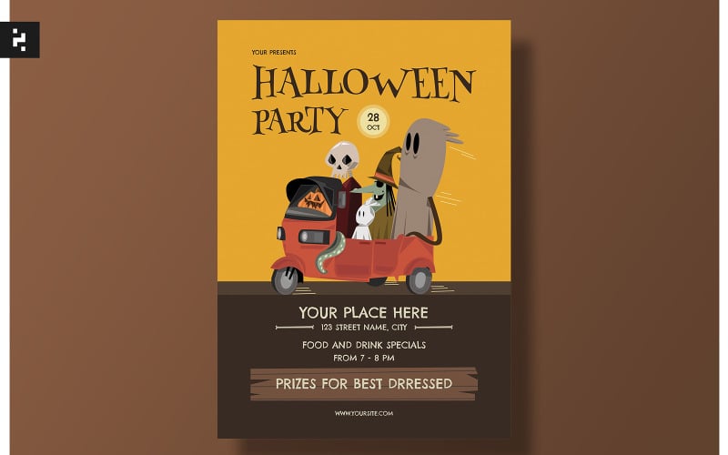 Szablon Halloween Party Flyer
